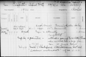 Alfred Henry Griffiths Juvenile Inspection Report Card