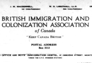 British Immigration and Colonization Association Letterhead circa 1925