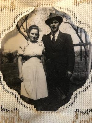 William Ford and his local farm girl, Bernice Wilson on the their wedding day in 1941.