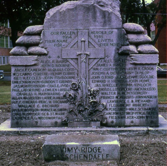 St. Lambert Soldiers Memorial circa 1960